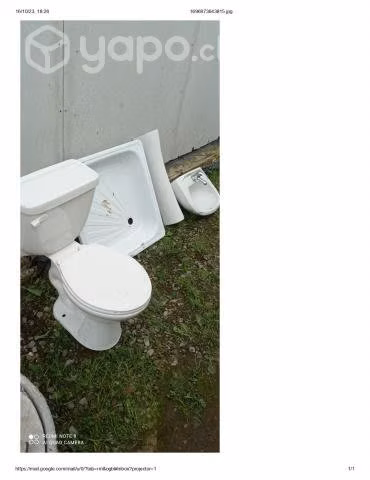 Juego de baño completo wc lavamanos receptaculo