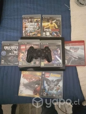 Ps3 super slim 1 mando mas 8 juegos