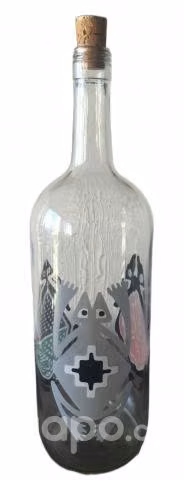 Original Botella de Vidrio Estampada en Serigrafía