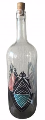 Original Botella de Vidrio Estampada en Serigrafía