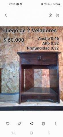 Juego de 2 veladores - Imagen 2