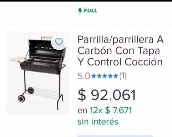 Parrilla nueva tambor tapa carbon