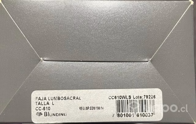 Faja Ortopédica limbo-sacral talla L