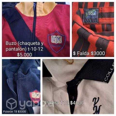 Falda, polera y buzo Villa María College