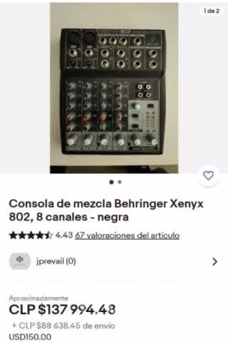 Consola de mezcla Beringer y SKP Sistema de monito - Imagen 2