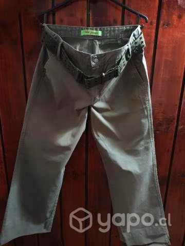 Pantalones verde Lee Jeans + cinturón