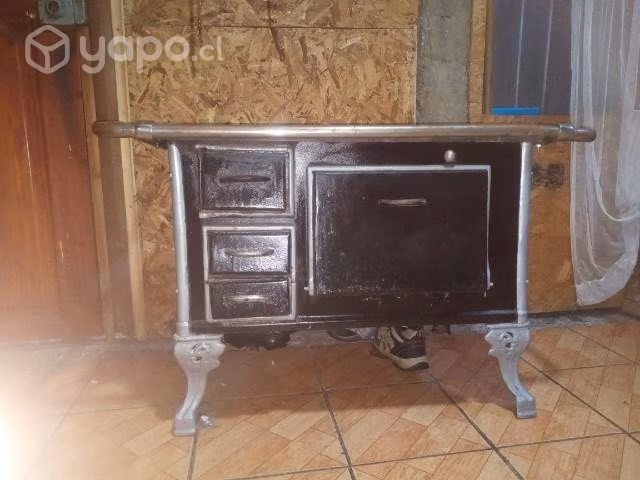Cocina de leña de 4 platos colo negro