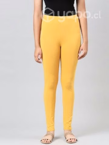 Calza de algodón mujer color amarillo - Imagen 2