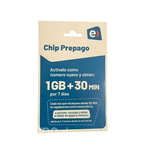 Chip prepago E tel