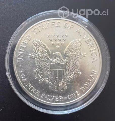 Moneda 1 dolar de plata 1999 excelente estado - Imagen 2