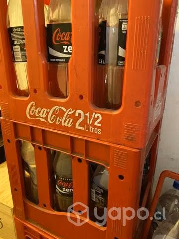 4 jabas de bebidas con envases retornables