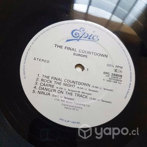Vinilo Europe The Final Countdown