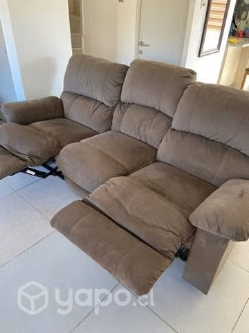 Sillones reclinable de tres cuerpos