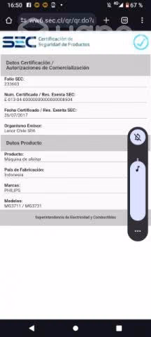 Afeitadora recargable Phillips