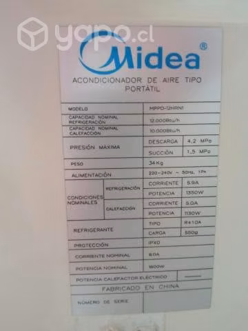 Equipo Aire acondicionado usado funcionando