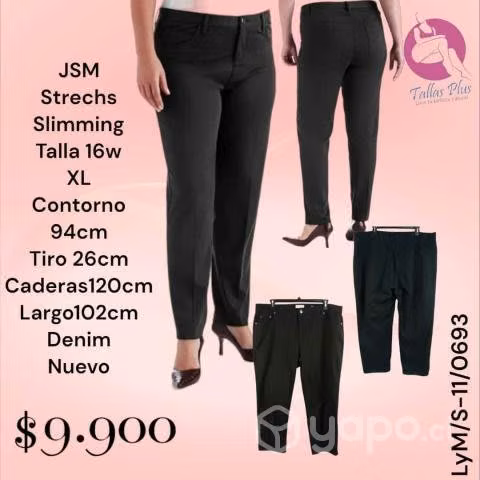 Pantalon Denim Negro JSM Strechs