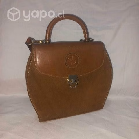 Cartera cuero "HG" original impecable - Imagen 4