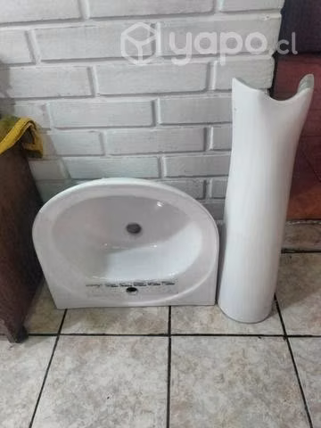 Tina, pedestal y lavamanos
