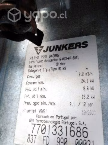 Calefont Junkers 11 litros buen estado funci