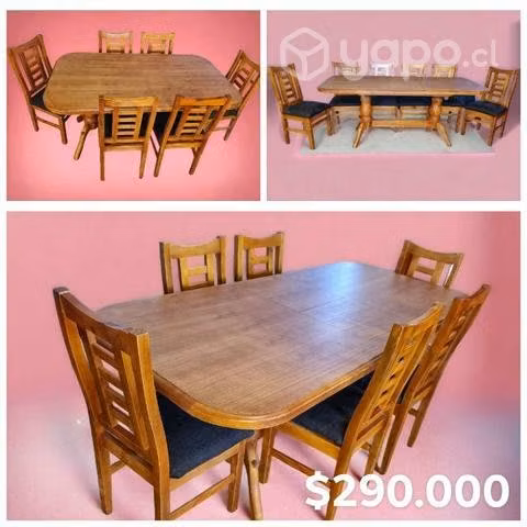 Comedor extensión Rectángular 6 sillas