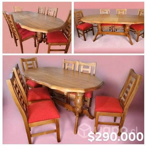 Comedor extensión trebol 6 sillas