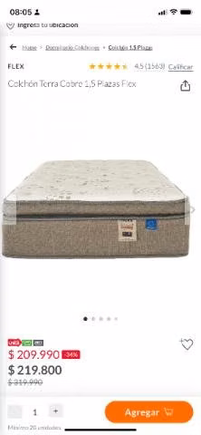 Cama plaza 1,5