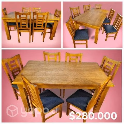 Comedor Rectángular fijo 6 sillas