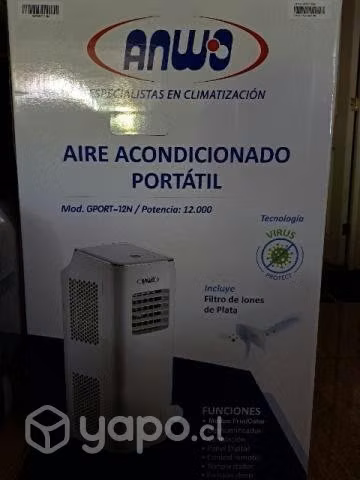 Aire acondicionado portátil anwo gport 12000 btu