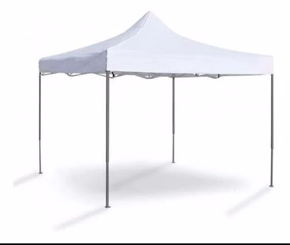TOLDO 3X3 FIERRO NEGRO CARPA BLANCA CON FILTRO  UV E IMPERMEABLE