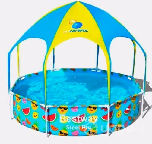Piscina con toldo filtro uv nueva 2.44x51 cm