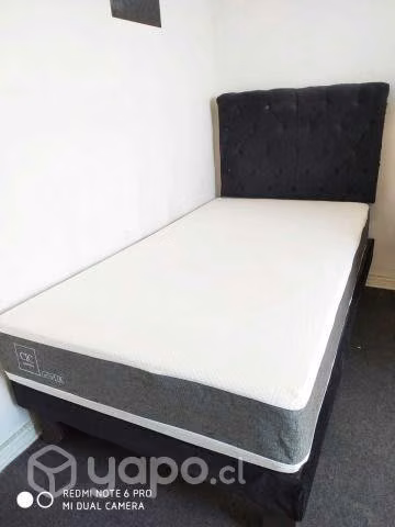 Cama 1.5 plaza colchon CIC