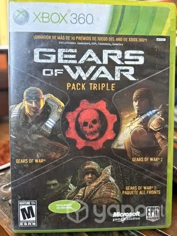 Juego GEARS OF WARS pack triple para xbox 360