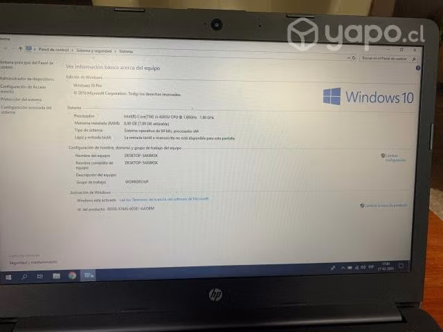 NOTEBOOK HP 240 G7 i5 USADO - Imagen 6