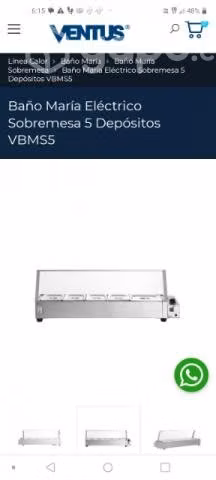Baño María 5 tachos Eléctrico NUEVO