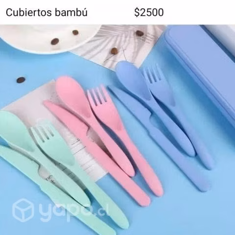 Cubiertos bambu