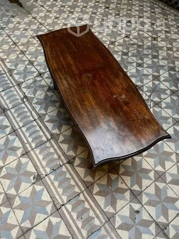 Antigua Mesa Centro Madera Caoba