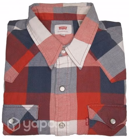 Camisa Levis Azul Cuadrille Talla S (usada) - Imagen 2