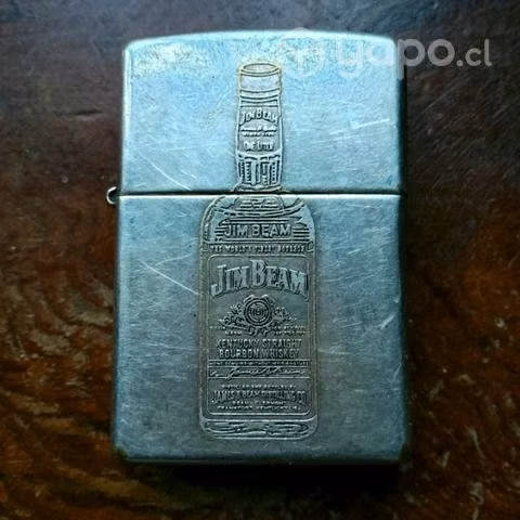 Encendedor ZIPPO de plata, colección Jim Beam