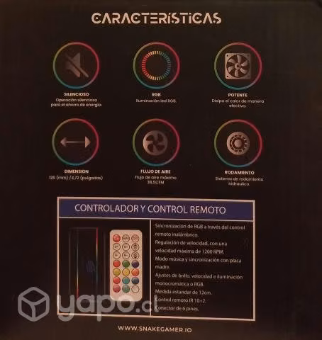 Ventilador rgb nuevo sin uso
