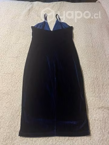 Vestido de terciopelo para fiesta, color azul rey - Imagen 3