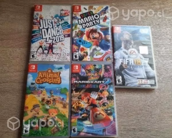 Nintendo Switch V1 con 5 juegos físicos