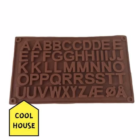 Molde de silicon con diseño de abecedario