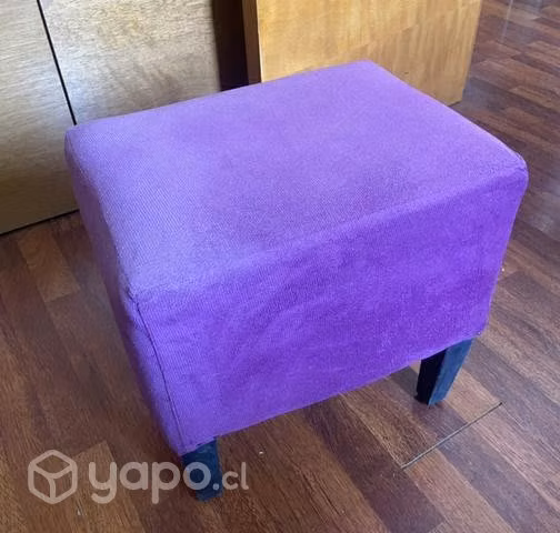 Taburete Puff Felpa Morado - Imagen 4