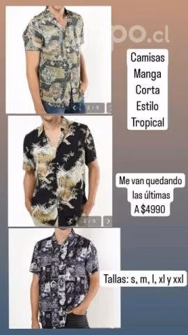 Camisas manga corta estilo tropical