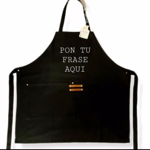 Delantal negro personalizado