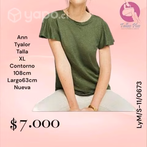 Polera Ann Taylor talla XL