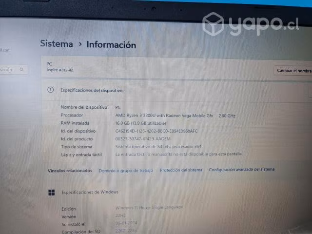 Notebook Aspire 3