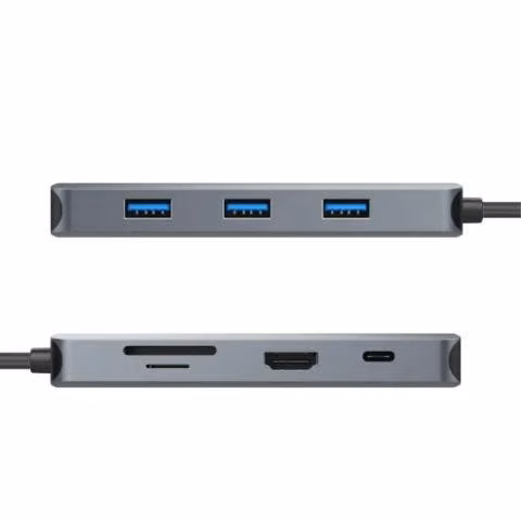 Docking portable usb c/hdmi/vga/usb 3.0 usb c/hs-h - Imagen 2