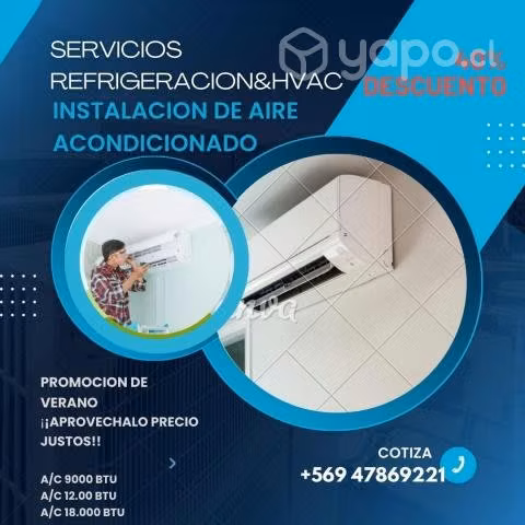 Aire acondicionado con instalacion inc