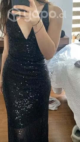 Vestido negro lentejuelas